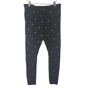 Boutique Plus Leggings 0X Womens Plus Size Black Star Print High Rise Skinny